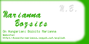 marianna bozsits business card